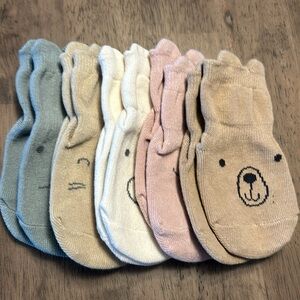 Baby Animal Face Socks w/Tread